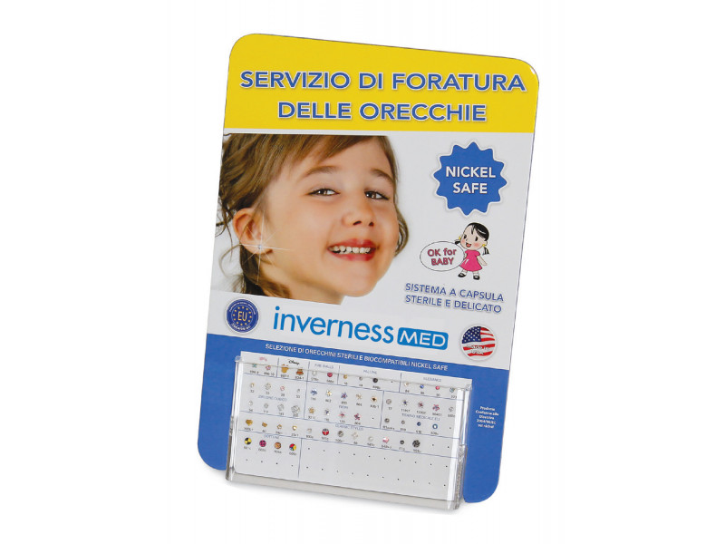 InvernessMed DISINV Display Plexiglass with earrings 0005881