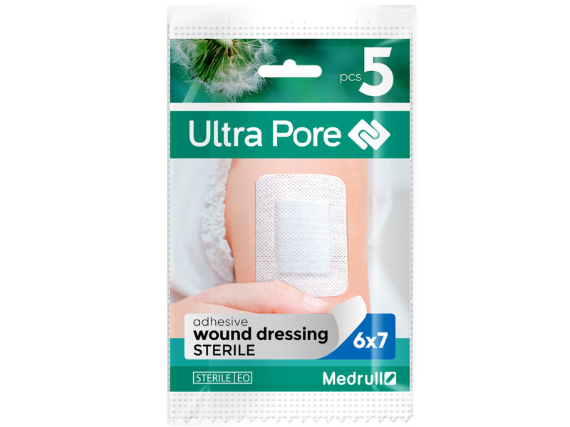 MEDRULL Ultra Pore adhesive wound Νο5 Αυτοκόλλητο Επίθεμα  6 x 7cm (202111205) Συσκ. 5τεμ. (κουτί των 15 συσκευασιών) 0033648