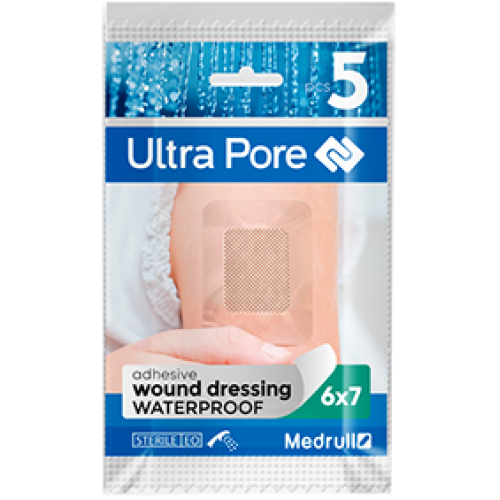 MEDRULL Ultra Pore Adhesive wound dressing Αδιάβροχο Αυτοκόλλητο Επίθεμα 6 x 7 cm ?5 (Αποστειρωμένο)  Συσκ. 5τεμ. (κουτί των 15 συσκευασιών) (202110285) 0033649