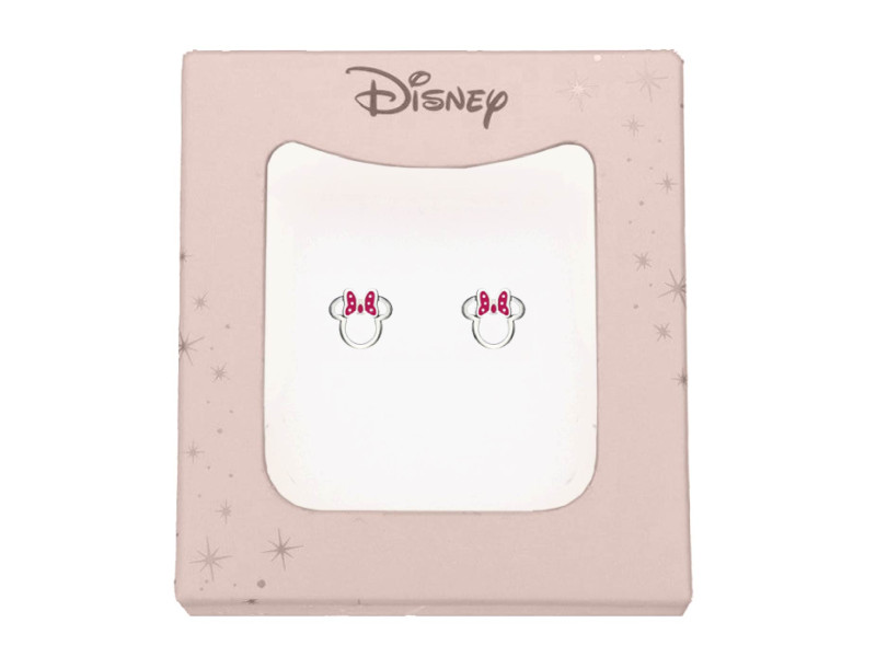 Disney (for pharmacy) 198 Box Σκουλαρίκι Minnie από Σμάλτο Κόκκινος Φιόγκος 0035539