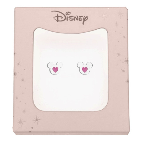 Disney (for pharmacy) 200NKL Box Σκουλαρίκι Mickey από Σμάλτο Ροζ Καρδιά 0035544