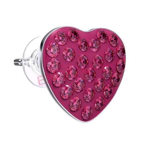 BIOJOUX BJT2100 - Trendy Orecchini Cuore Rosa 10mm 0011921