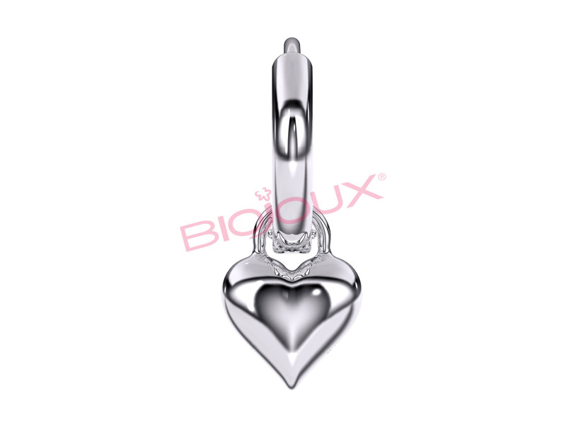 BIOJOUX BJT227 Hoop Heart 316L Surgical Steel 0037647