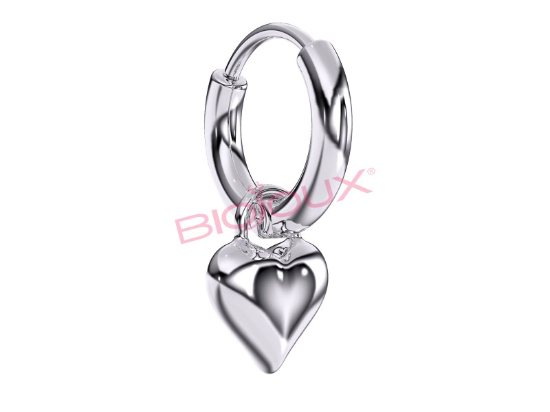 BIOJOUX BJT227 Hoop Heart 316L Surgical Steel 0037647