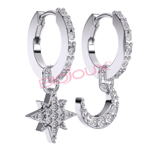 BIOJOUX BJT280 Georgia 12mm Moon Star 8mm - Medical Steel 316L 0036596