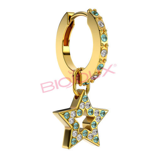 BIOJOUX BJT282 Ginevra Golden 12mm Star 10mm (Ιατρικό Ατσάλι) 0034166