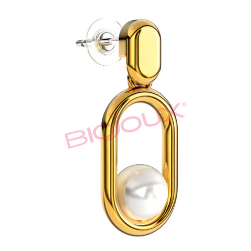 BIOJOUX BJT302 Agnes Golden Pearl 24mm Medical steel 316L GP 0035847