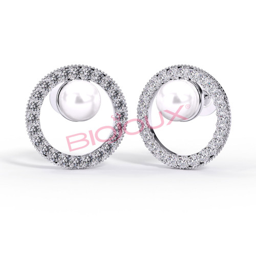 BIOJOUX BJT985 - Pearl In Crystal Circle 14MM 0028518