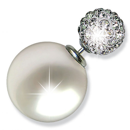 BIOJOUX BJU800 - Double Ball White Pearl/Crystal 0011946